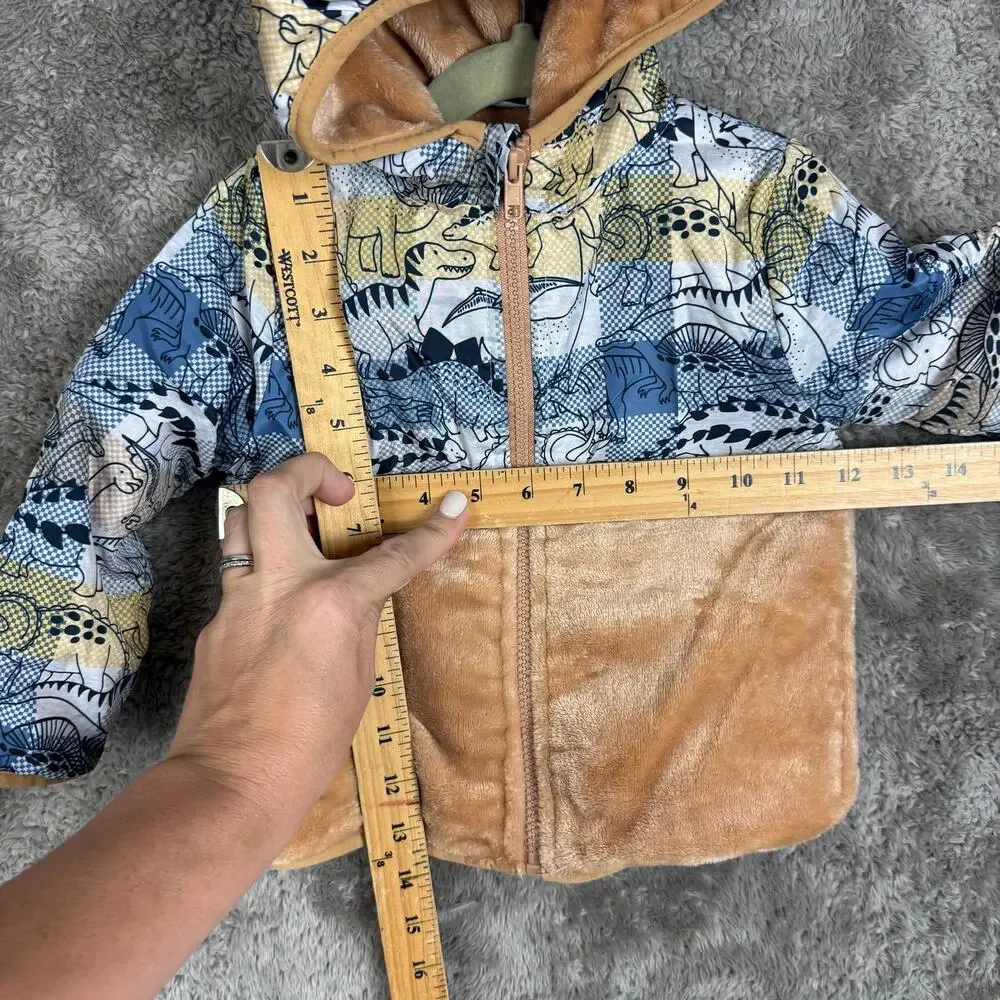 Mick Mack 24 Months Baby Jacket Fleece Plush Dinosaur Hood 18-24 2T